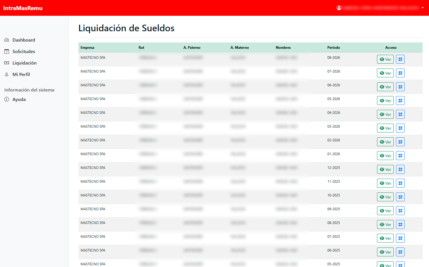 Liquidaciones disponibles en el portal de trabajadores
